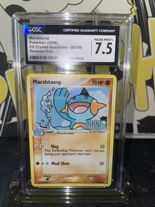 2006 Pokemon EX Crystal Guardians Marshtomp Reverse Holo R - CGC 7.5 - Picture 1 of 4
