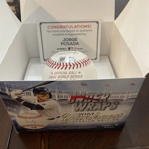Yankees Under Wraps 2023 Edition - Signed Auto Ball - Jorge Posada 00 WS Champs - Picture 1 of 3