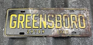 RARE 1965 GREENSBORO ALABAMA LICENSE PLATE CATFISH CAPITAL - Picture 1 of 8