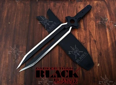 Darker Than Black Hei’s Dagger 不锈钢匕首电影复制品带鞘 — 第 1/4 张图片