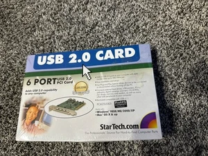 Star Tech PCI to 6 Port USB 2.0 Card PCI625USB21. New. - Picture 1 of 3