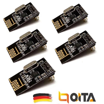 5x NRF24L01+ PLUS - 2.4GHz Funkmodul Raspberry Pi Arduino Modul Antenne - Bild 1 von 4