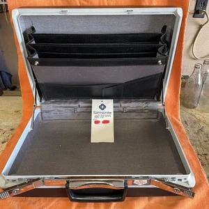 Vtg. Samsonite  5” Ebony Survivor Briefcase Attache Case Hard Shell Gray No Key - Picture 1 of 12