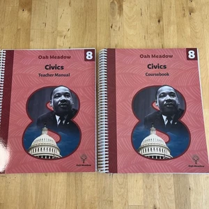 Oak Meadow 8th Grade Civics Coursebook & Teacher Manual, Current 2022 Set,Clean! - Picture 1 of 14