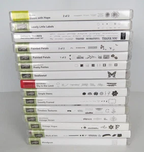Stampin' Up! Rubber + Acrylic Stamp Set Mix Lot New and Used You Choose ~ Set 3 - Picture 1 of 17