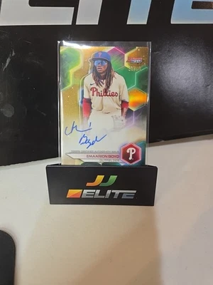 2023 Bowman's Best - 2023 Autographs Emaarion Boyd Gold Refractor /50 (AU, RC) - Image 1 of 2