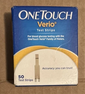 Tiras reactivas de glucosa en sangre OneTouch Verio 50 tiras reactivas caducan 1/26 nuevas selladas - Imagen 1 de 3