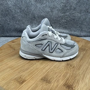 New Balance 990v4 Shoes Boys Size 7 Gray Suede Mesh Running Sneakers IC990GR4 - Picture 1 of 9
