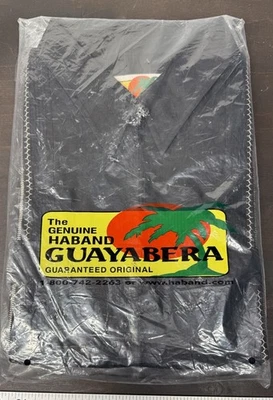 Genuine Haband Guayabera Embroidered Full Zip Style: 190 Men's LARGE BRAND NEW - Image 1 of 2