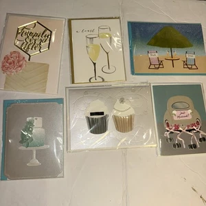 Lot Of 6 PAPYRUS Assorted Wedding Cards - Picture 1 of 13