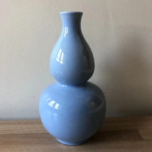 Chinese Antique Clair de Lune Double Gourd Vase - Picture 1 of 10