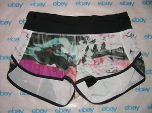 NEU LULULEMON SPEED SHORTS 4-WEGE STRETCH SWIFT ULTRA PIGMENT WAVE MULTI/SCHWARZ 2 - Bild 1 von 2