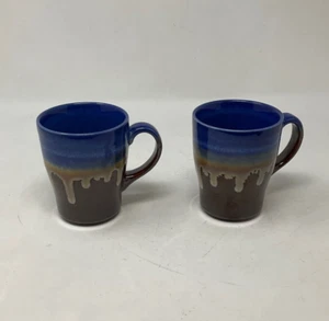 Juego de tazas Culinary Concerts azul y marrón - muy buen estado, dos tazas - Imagen 1 de 5