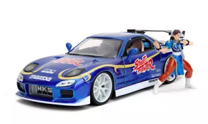 ,JADA TOYS, MAZDA RX-7 con figura de CHUN-LI Azul 1993 STREET FIGHTER, 1/24, ... - Imagen 1 de 8