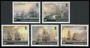 Guernsey 1986 Posta Yvert Nº 354/358 Tributo Alla Admiral Lord Di Saum - Foto 1 di 1