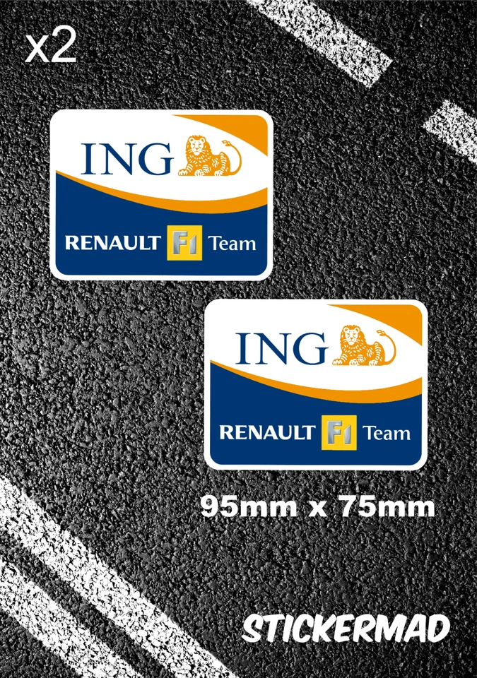 Pegatinas patrocinadoras RENAULT F1 Team ING F1 Grand Prix Clio RS 5 Turbo Serie Mundial Foto 1 de 1