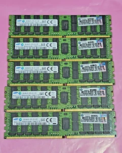 Lot of 4 HP 4DRX4 PC4-2133P-L Samsung Server Memory 32GB 752372-081 - Picture 1 of 2