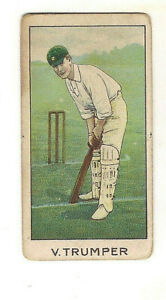 1903 Vintage Wills Cigarette Card Australian & English Cricketers V. Trumper 