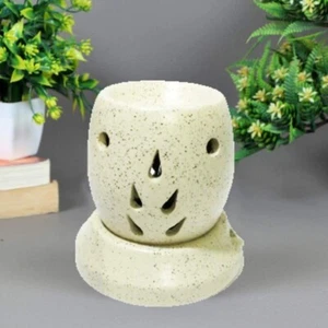 Beautiful Ceramic Electric Aroma Drum Diffuser Oil Burner Medium Size Set of 1 - Picture 1 of 4