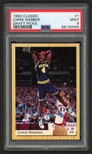 1993 CLASSIC DRAFT PICKS CHRIS WEBBER #1 MICHIGAN FAB 5 ROOKIE RC PSA 9 MINT