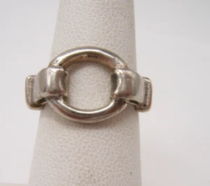 VTG STERLING SILVER RING OPEN CIRCLE SIZE 6 - Picture 1 of 5