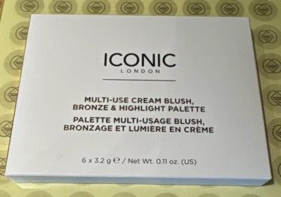 Iconic London Multi-Use Cream Blush, Bronze & Highlight Palette BNIB - Image 1 of 4