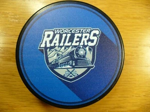 ECHL Worcester Railers '18-19 Souvenir Inglasco Logo Hockey Puck Sammeln Pucks - Bild 1 von 2