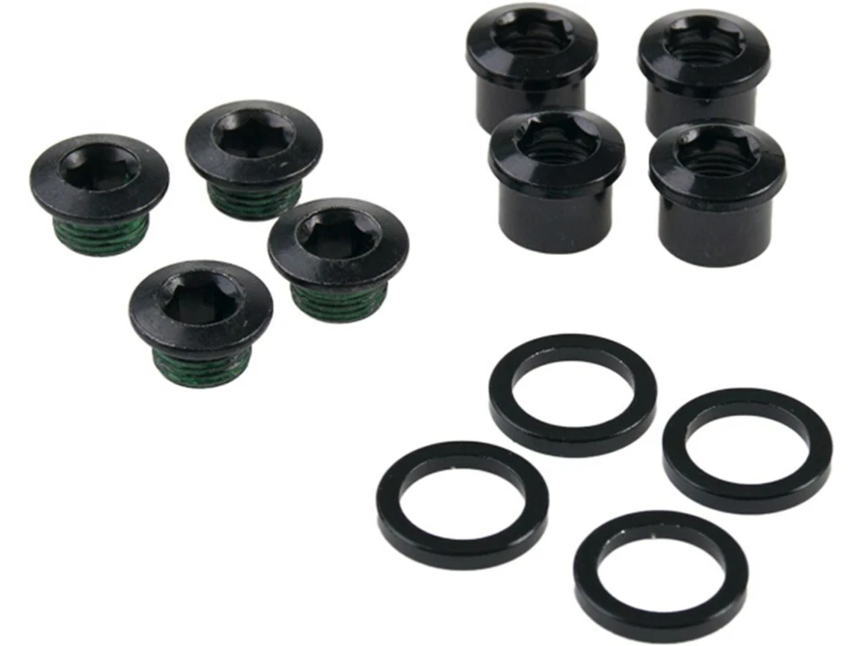 New SRAM Truvativ Chainring Bolt Kit 4 Arm for Single Speed No Guard Black Steel - Image 1 of 4