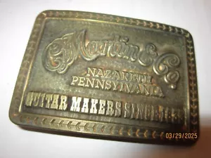 Vintage Messing CF Martin & Co. Gürtelschnalle Nazareth PA USA Gitarrenbauer seit 1833 - Bild 1 von 2