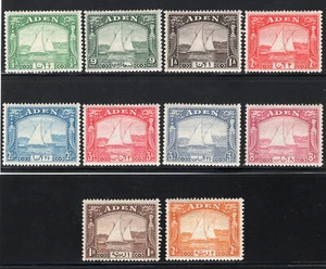 1937 Aden. SC#1-10. SG#1-10. Mint, Hinged, VF.  - Bild 1 von 2