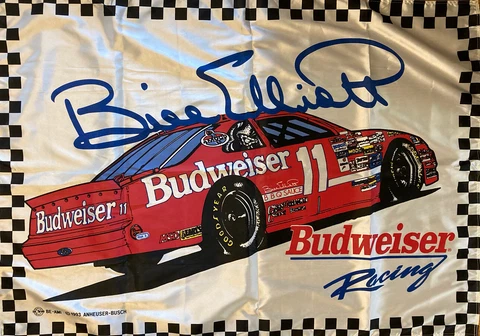 1993 Budweiser Racing Bill Elliot Flag 2.5 X 3.5 Made In USA Cover