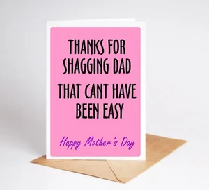 Funny Mothers Day Card Rude Card Mum Mother BC283 - Picture 1 of 3