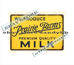 moderne Wandbehänge We Produce Prärie Farm Milch Metall Blech Schild - Bild 1 von 4