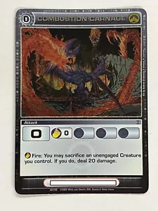 Chaotic 80/200 Combustion Carnage Holo Foil Rare Attack Card - Picture 1 of 2