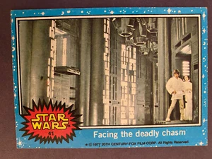 1977 Topps Star Wars - Blue Series 1 Card #41 - Facing the Deadly Chasm - - Bild 1 von 7