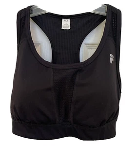 FILA Sports Bra Womens Black Athleticwear Activewear Work Out Size Small - Picture 1 of 12