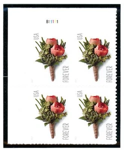 US 5199 Boutonniere - Bloque de 4 placas Forever - MNH - 2017 - B11111 UL - Imagen 1 de 1