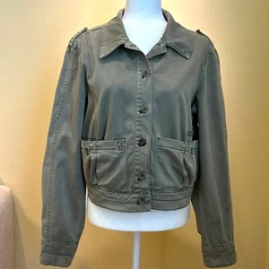 Hei Hei Anthropologie Cropped Military Jacket Size Small Distressed Utility - Bild 1 von 23