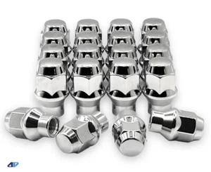 20 Chrome 12x1.5 Extended Shank ET Style Lug Nuts for Spacers Lug Centering - Picture 1 of 9