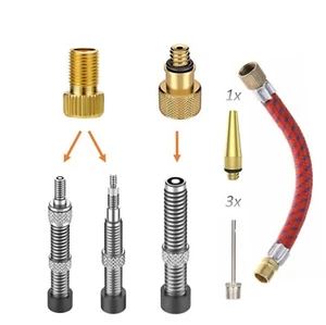 Adattatore valvola bicicletta DV Dunlop SV AV valvola auto ago palla francese - Foto 1 di 10