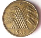 1935 D Weimar Niemcy 10 Reichspfennigów - Premium Vintage Bin #28