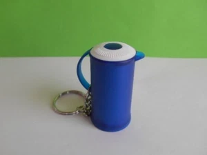 Tupperware miniatura caffettiera caffettiera rotonda azzurro bianco NUOVO IMBALLO ORIGINALE - Foto 1 di 2