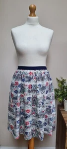 Cath Kidston Size Medium Skirt Ladies Brighton Up Your Day Elasticated Waist - Picture 1 of 8