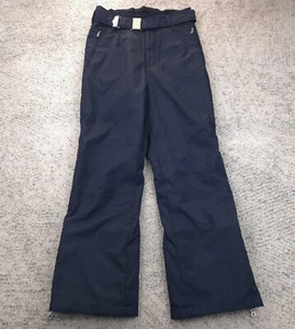Bogner Ski Pants Womens 10 Snow Buckle Belted Navy Waterproof Snowboard GUC - Picture 1 of 10