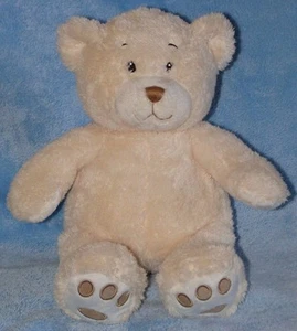 Charter Club Plush Teddy Bear Cream White Stitched Eyes Tan Paws Nose - Picture 1 of 3