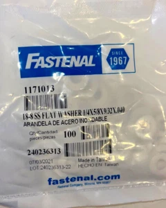 1/4" 18-8 Stainless Steel Small OD Flat Washer 1171013 - Picture 1 of 2