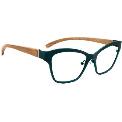 Ver Gafas Anteojos 8212 Titanio Verde/Madera Marco Ojo de Gato Corea 52[]18 140 Foto 1 de 4
