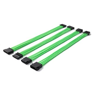 SATA + Molex Power Extension Cable Kit Male to Female 11.8 Inch Extender Slee... - Picture 1 of 8
