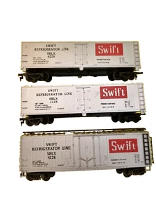 ROCO/TYCO-COLLECTION OF (3) "SWIFT REFRIGERATOR LINE" REEFER CARS (UNBOXED) H0 - Picture 1 of 8