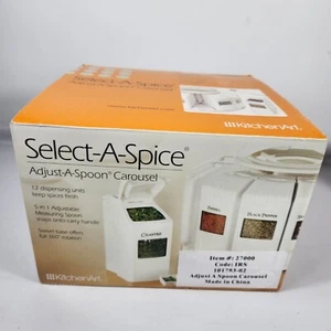 Spice Rack SELECT-A-SPICE Adjust-A-Spoon Carousel Under Cabinet Mount Stackable - Picture 1 of 9